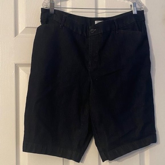 St. Johns Bay Womens Dark Denim Walking Shorts - Picture 1 of 1